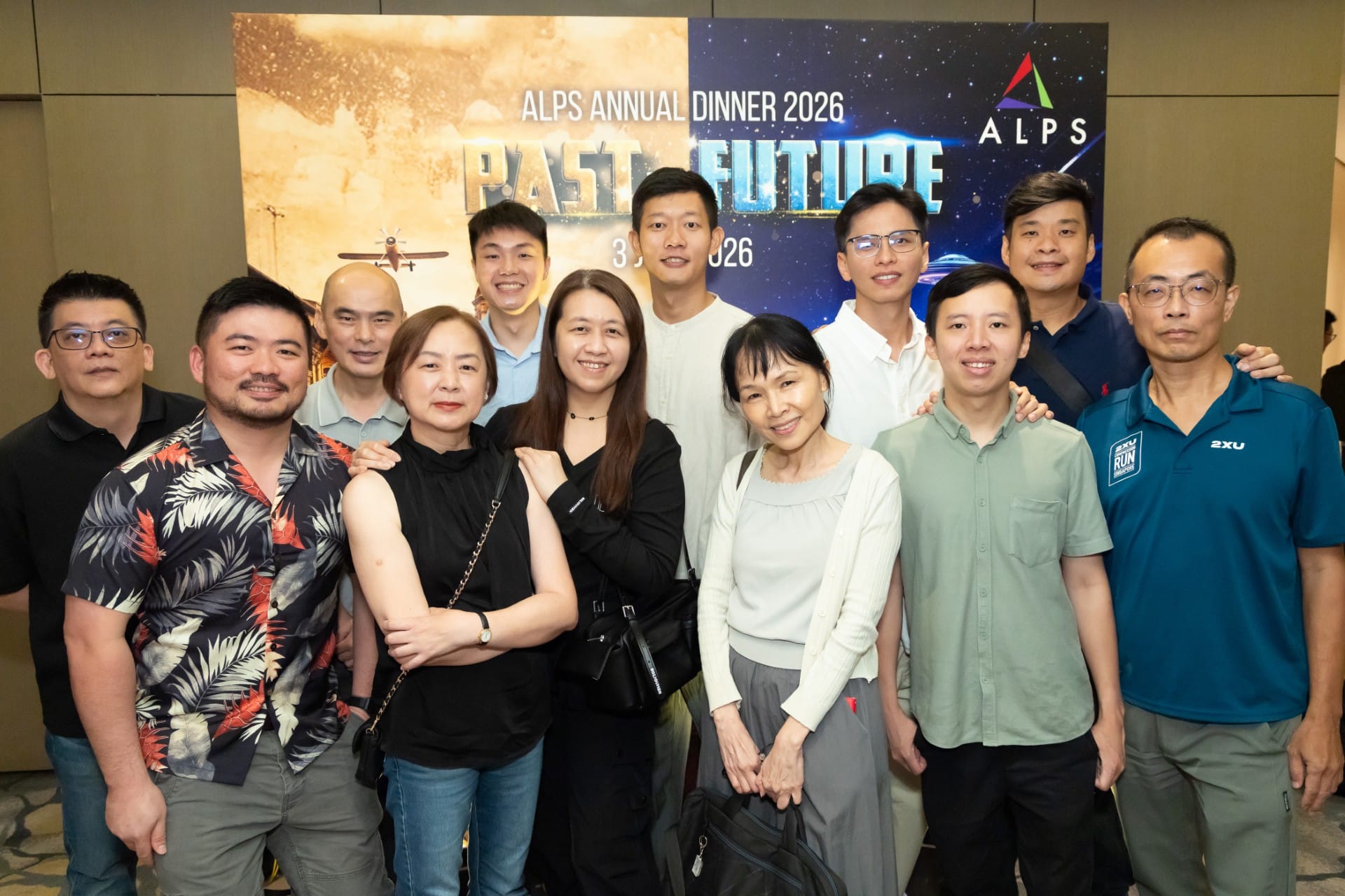 Photo of 12 ALPS staff taken at ALPS Anniversary Dinner